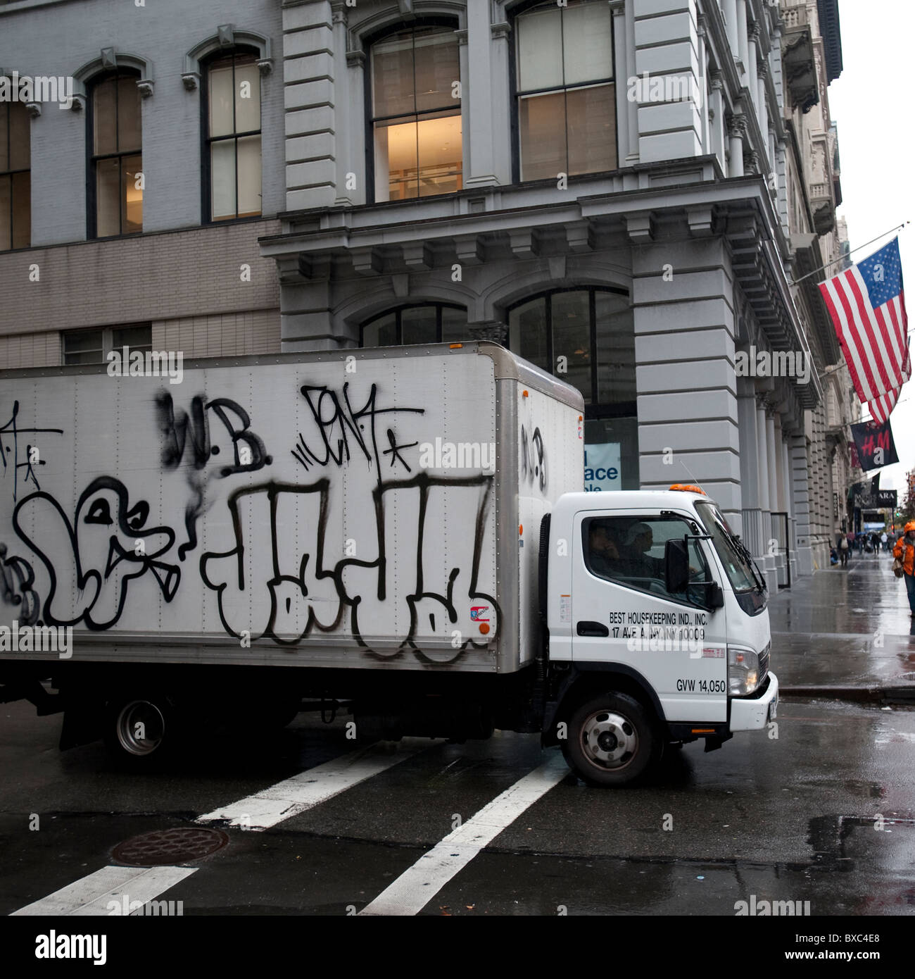 Delivery truck in Manhattan, New York City, U.S.A Stock Photo Alamy