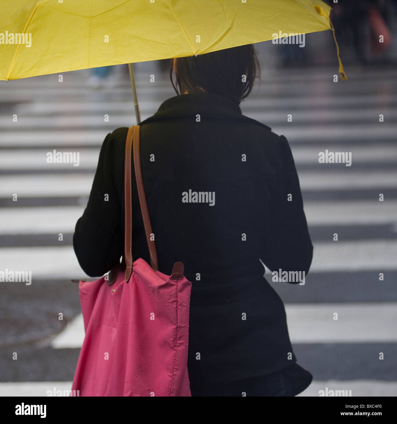 Pedestrians walking with umbrellas in Manhattan, New York City, U.S.A Stock Photo Alamy