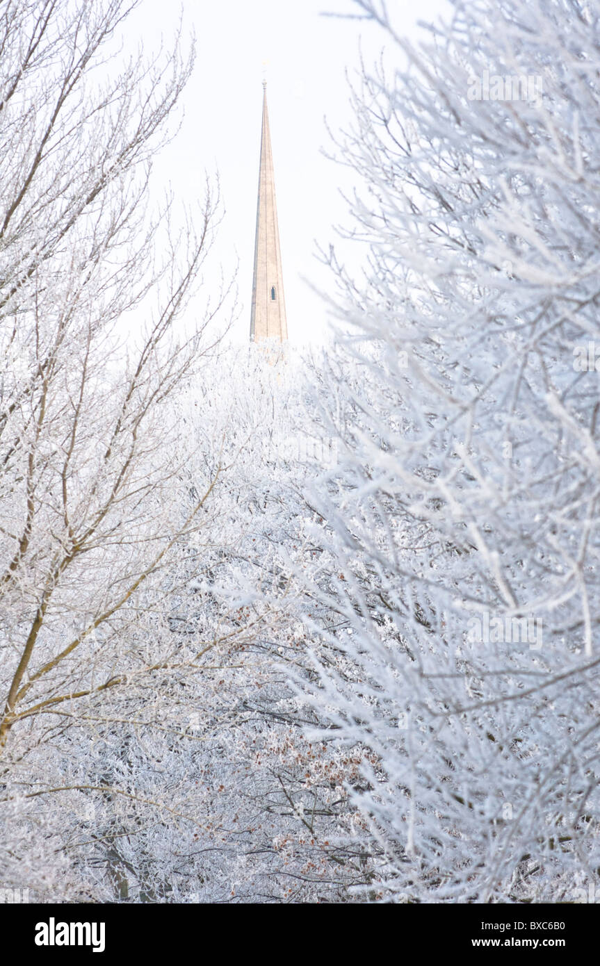 Worcester is covered in snow hi-res stock photography and images