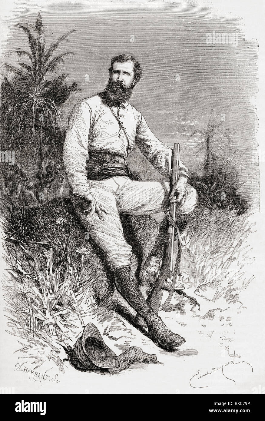 Verney Lovett Cameron, 1844 to 1894. English explorer in Central Africa. Stock Photo