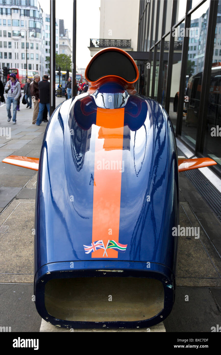 The Bloodhound SSC, seen here parked in the Strand, London. Stock Photo