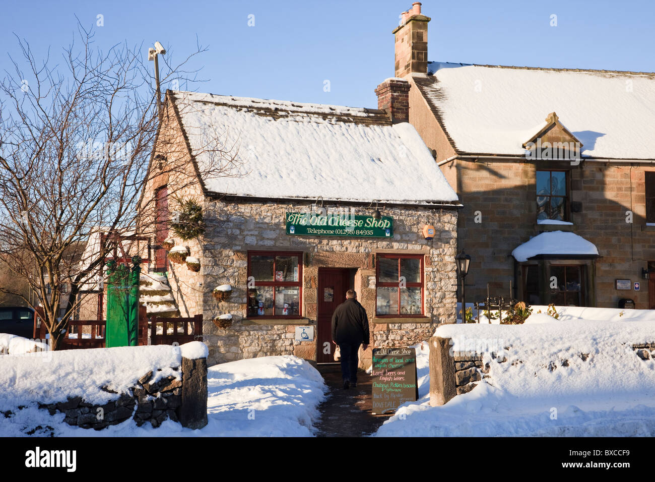 Hartington Derbyshire England UK Britain. The Old Cheese Shop selling