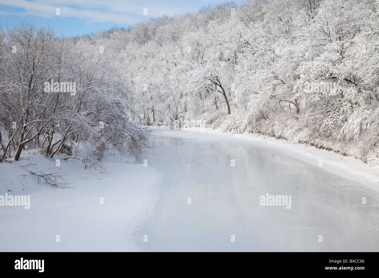 Volga River along the River Bluffs Scenic Byway, Clayton County, Iowa Stock Photo