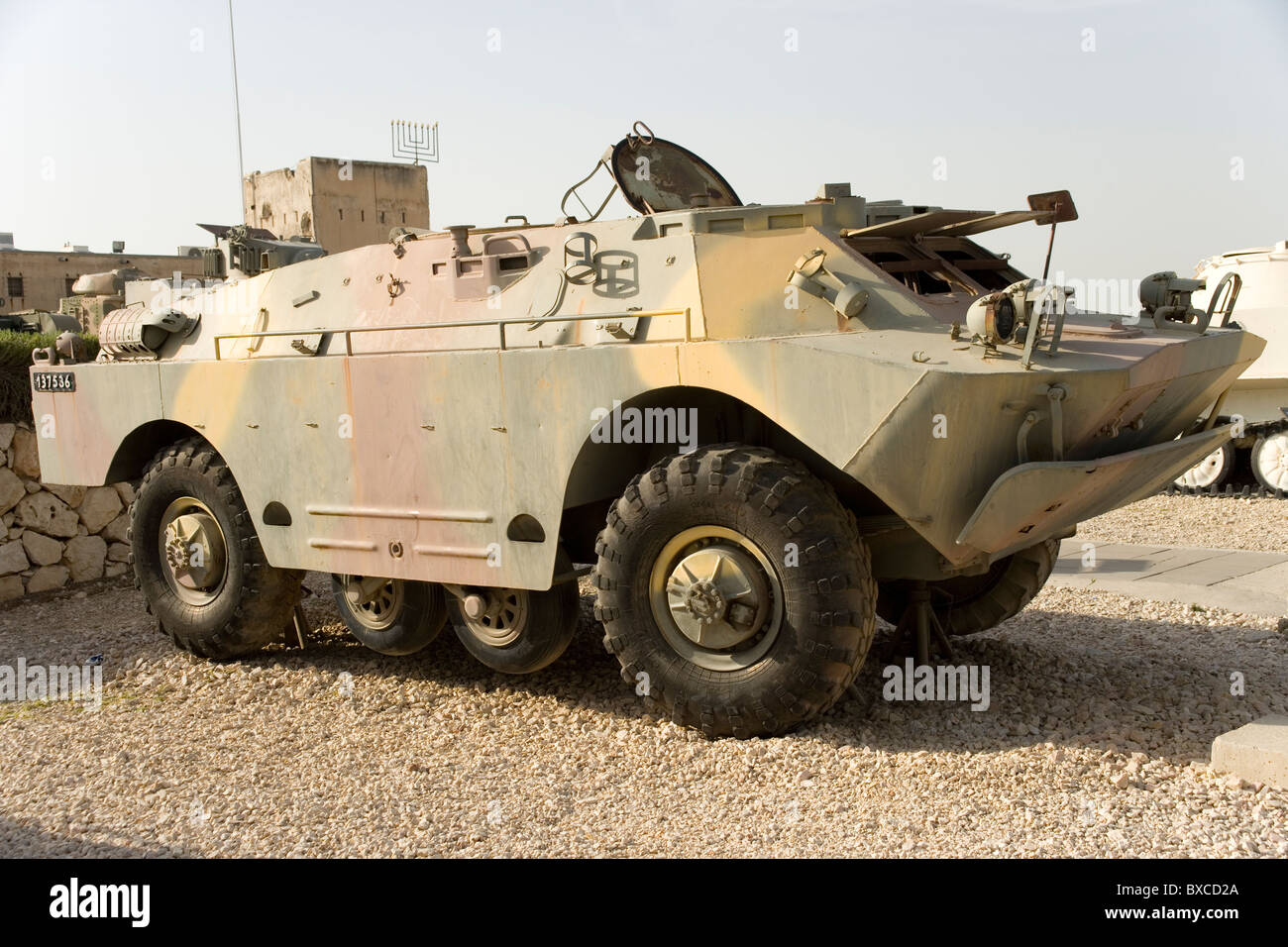 BRDM-2 Amphibious Command Vehicle at the Israeli Armored Corps Museum at Latrun, Israel Stock Photo