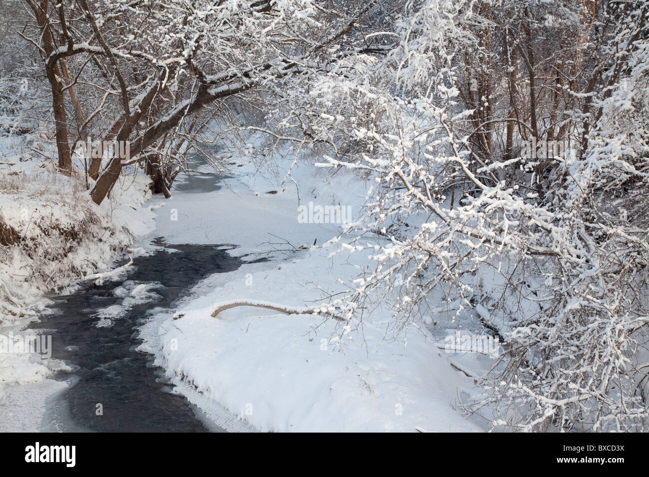 Miners Creek near Guttenberg, River Bluffs Scenic Byway, Clayton County, Iowa Stock Photo