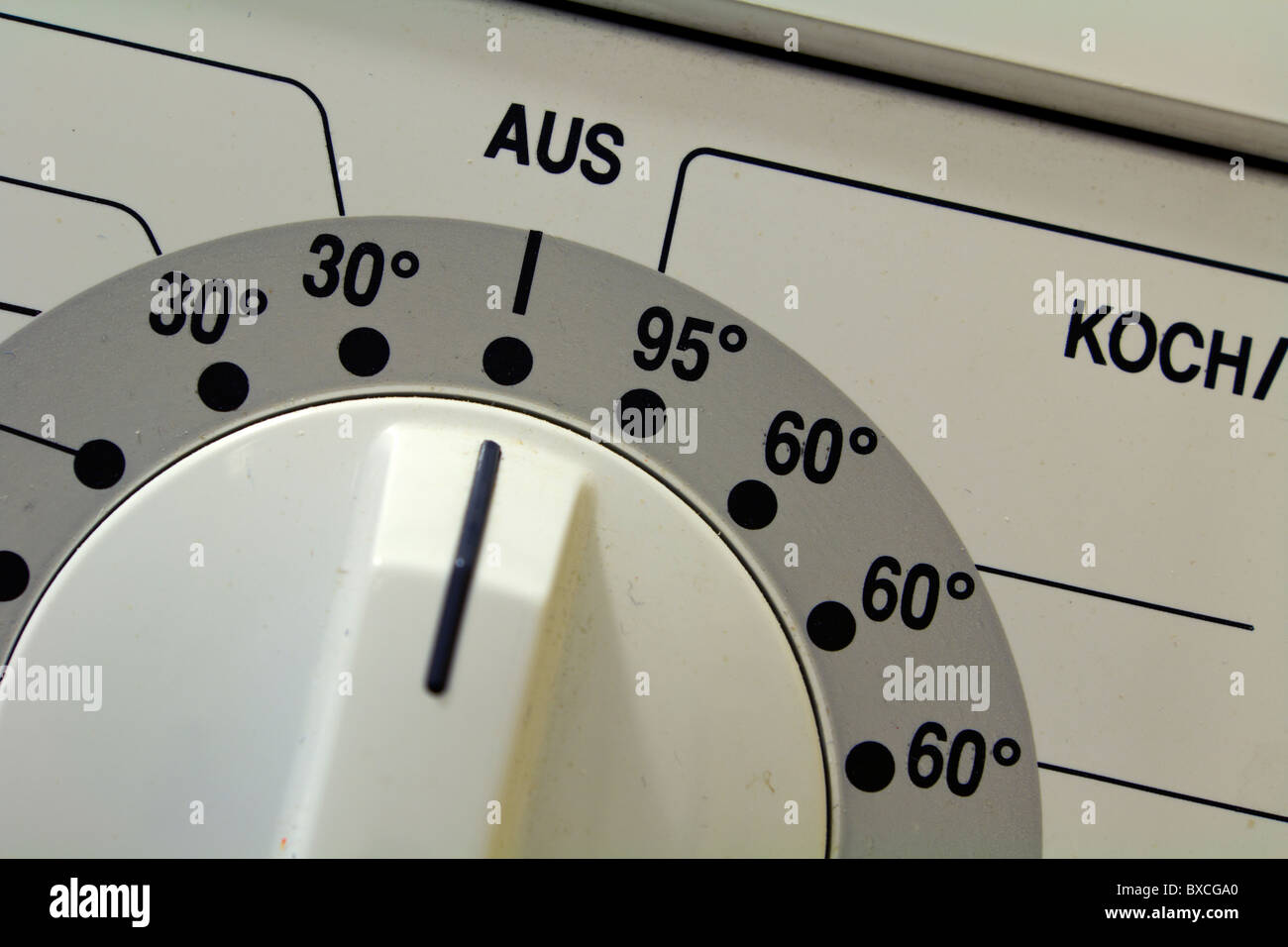 temperature controll on a washing machine Stock Photo Alamy