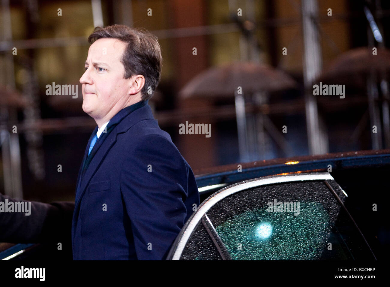 UK prime minister David Cameron arrives to the EU Summit on 16 december 2010 Stock Photo