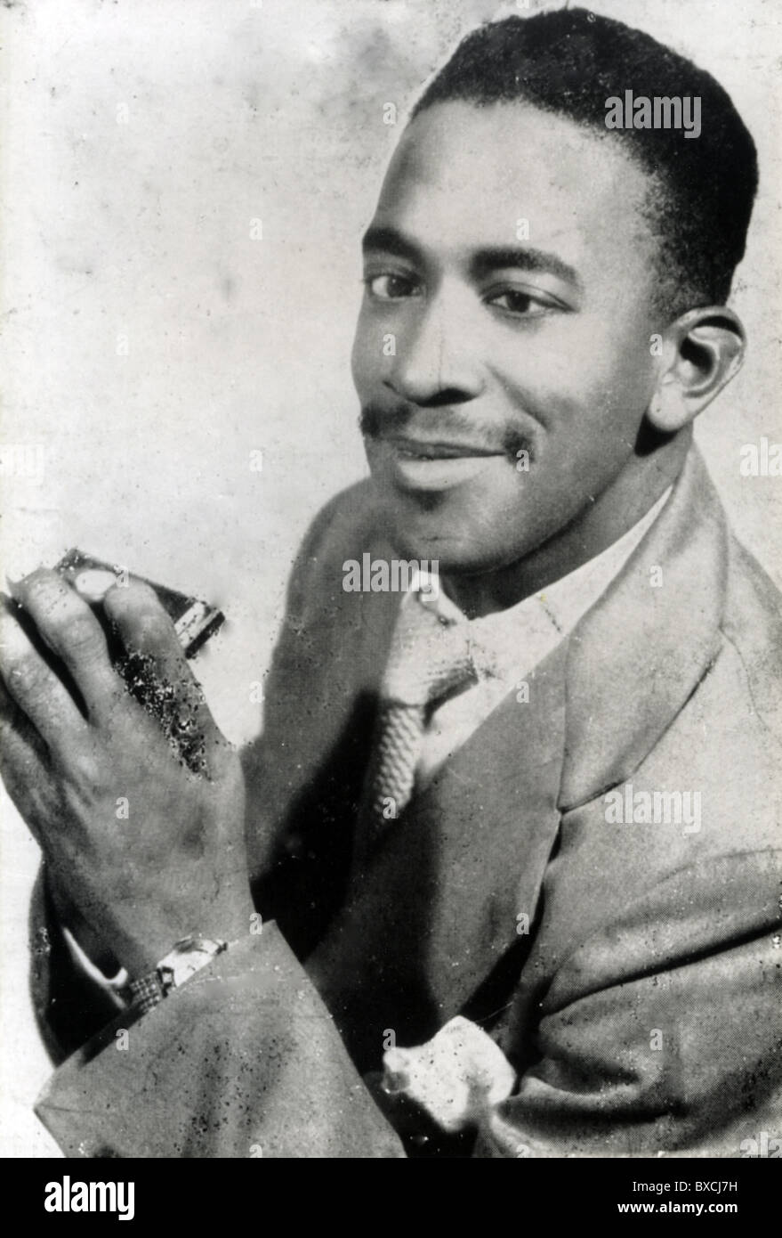 ALEXANDER 'PAPA GEORGE' LIGHTFOOT (1924-1971) American blues harmonica player Stock Photo