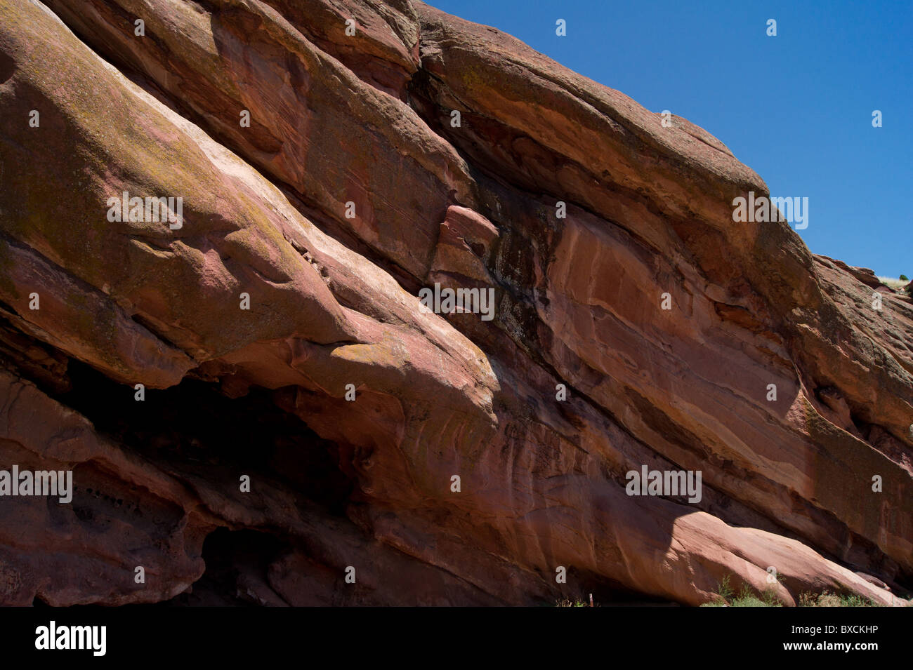 Red rocks amphitheater in the mountains of Colorado USA Stock Photo