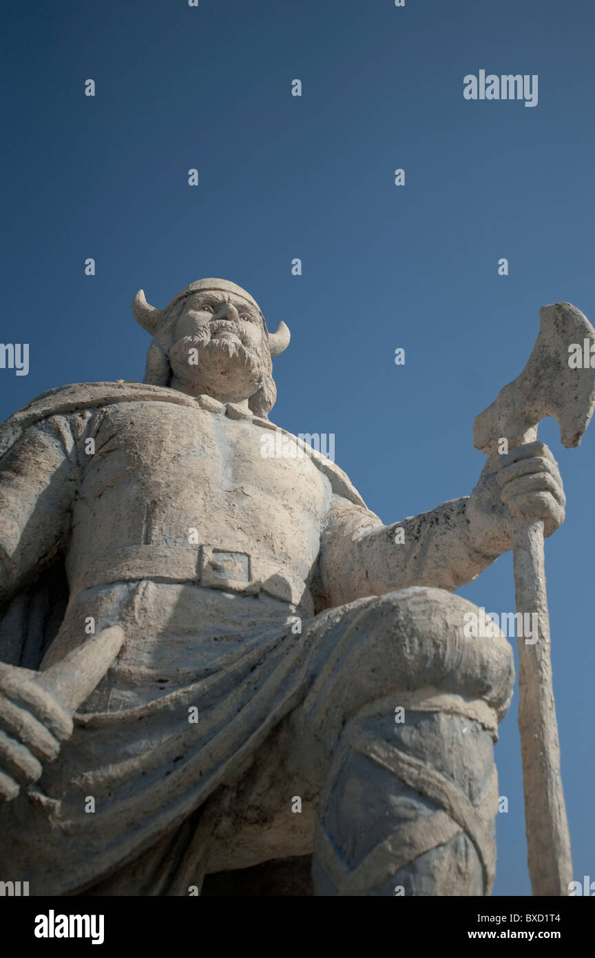 Viking statue in Gimli, Manitoba Canada Stock Photo Alamy