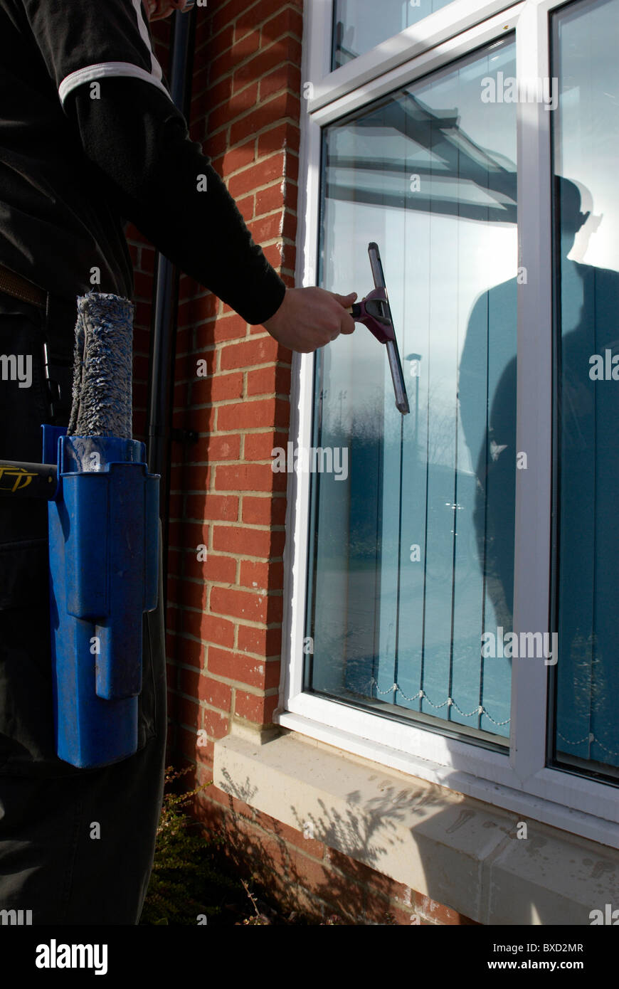 Window cleaner England UK Stock Photo Alamy
