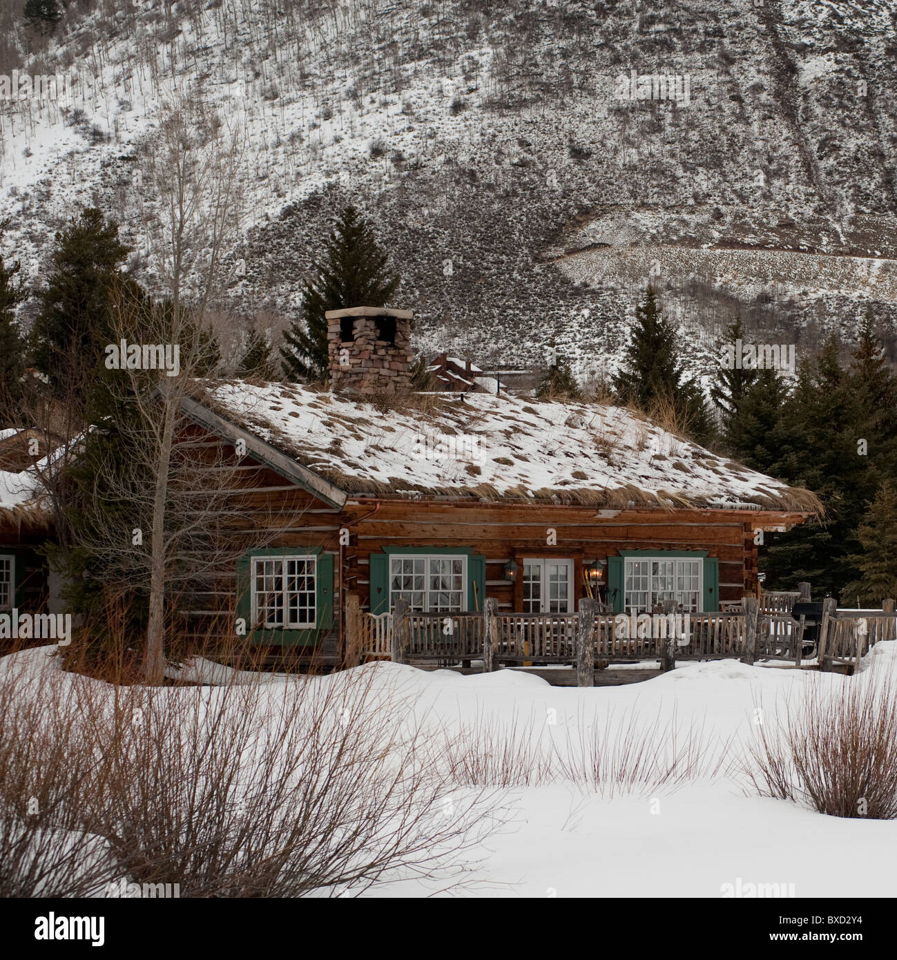 Cabin in Vail, Colorado Stock Photo Alamy