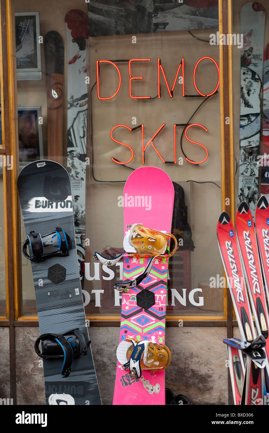Snowboards in Vail, Colorado Stock Photo Alamy