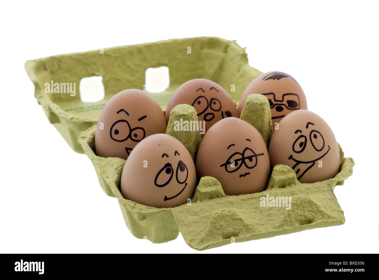 Crazy eggs Stock Photo