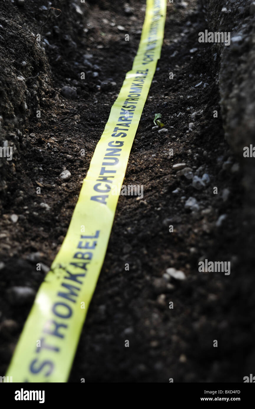 electricity cable in ground Stock Photo Alamy