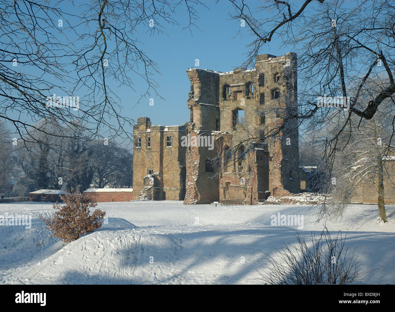 winter, Ashby Castle, Ashby de la Zouch, Leicestershire, England, UK Stock Photo
