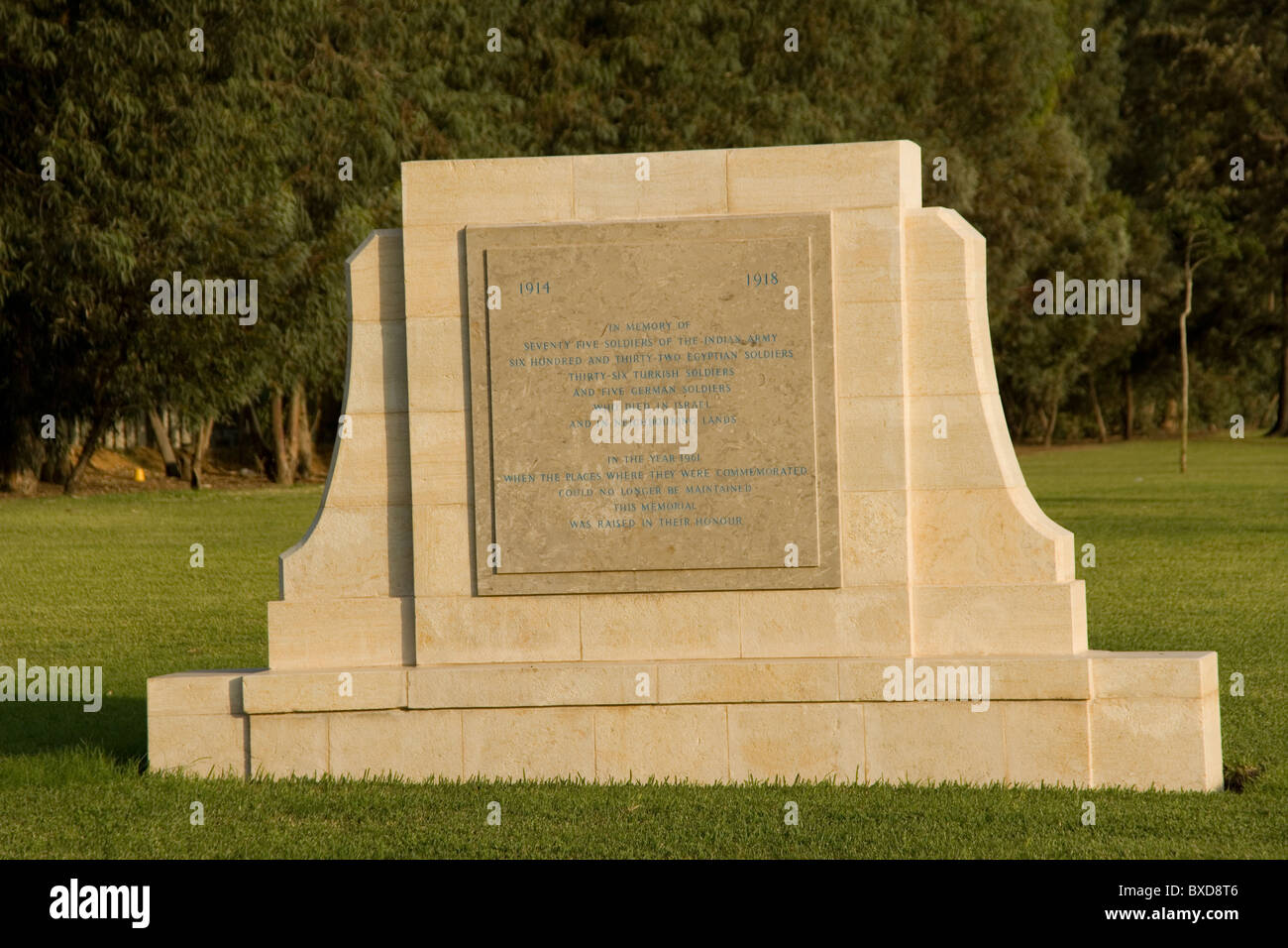 Indian And Egyptian Army Memorial At Ramleh Commonwealth War
