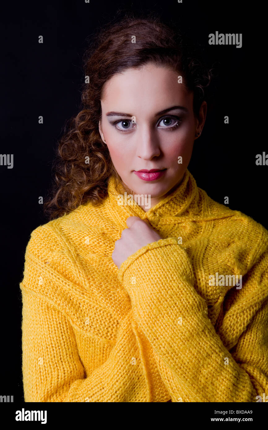 an young beautiful woman close up portrait Stock Photo - Alamy