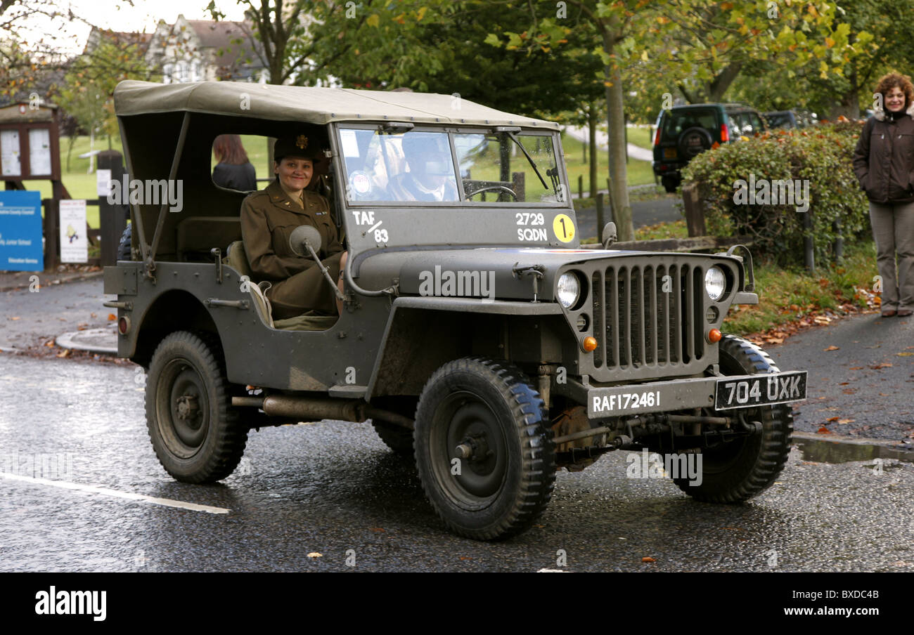 RAF JEEP FEMALE ARMY SOLDIER PICKERING YORKSHIRE PICKERING NORTH ...