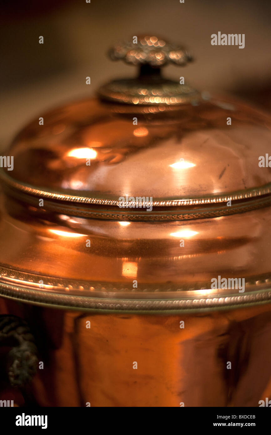 A copper coffee kettle Stock Photo Alamy