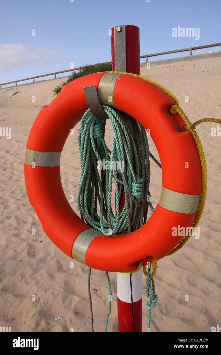 A lifebuoy, ring buoy, lifesaver or lifebelt, a life saving buoy Stock