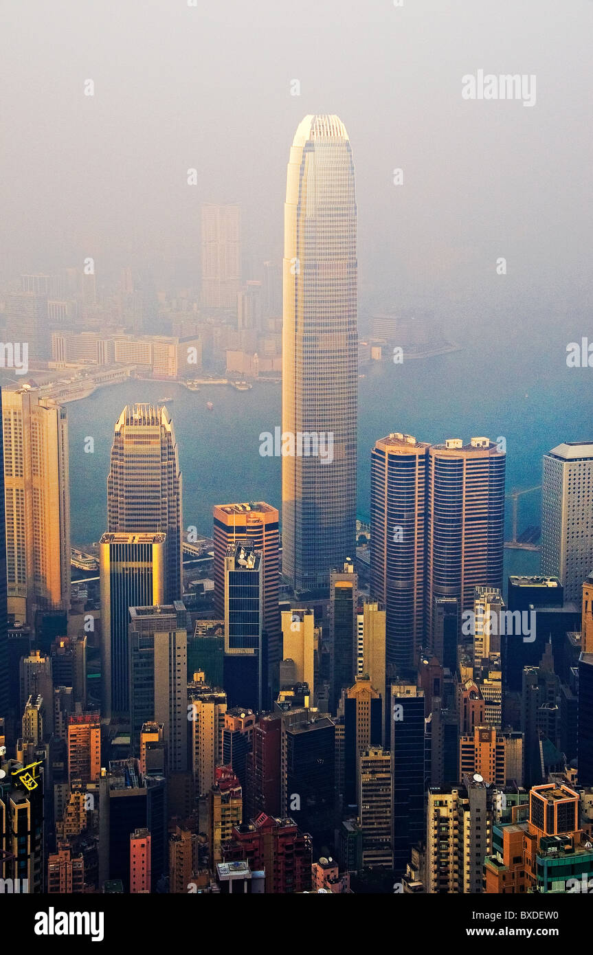 Hong kong downtown aerial view hi-res stock photography and images - Alamy