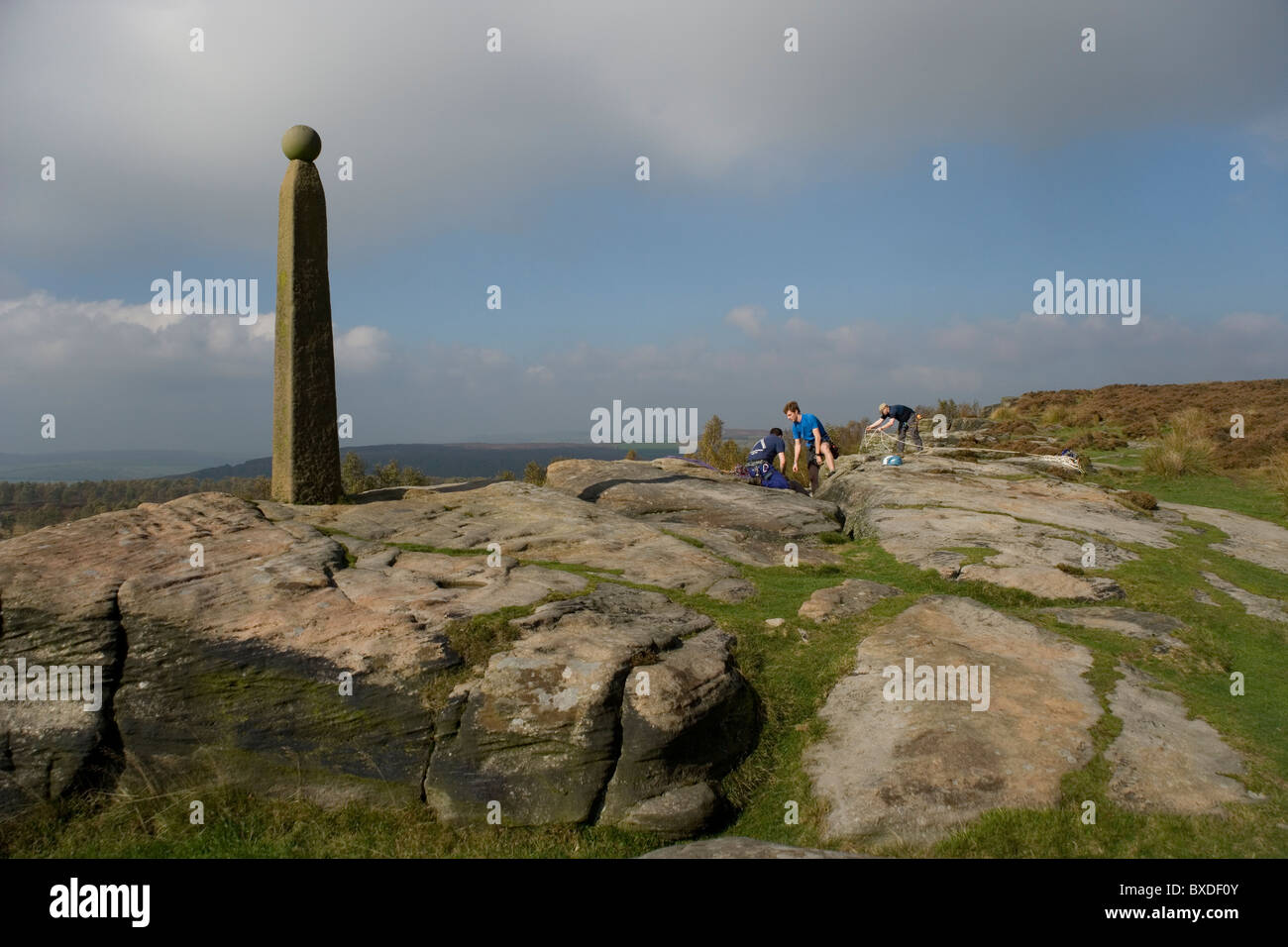 Nelson's Monument on Birchen Edge above Baslow, Derbyshire with