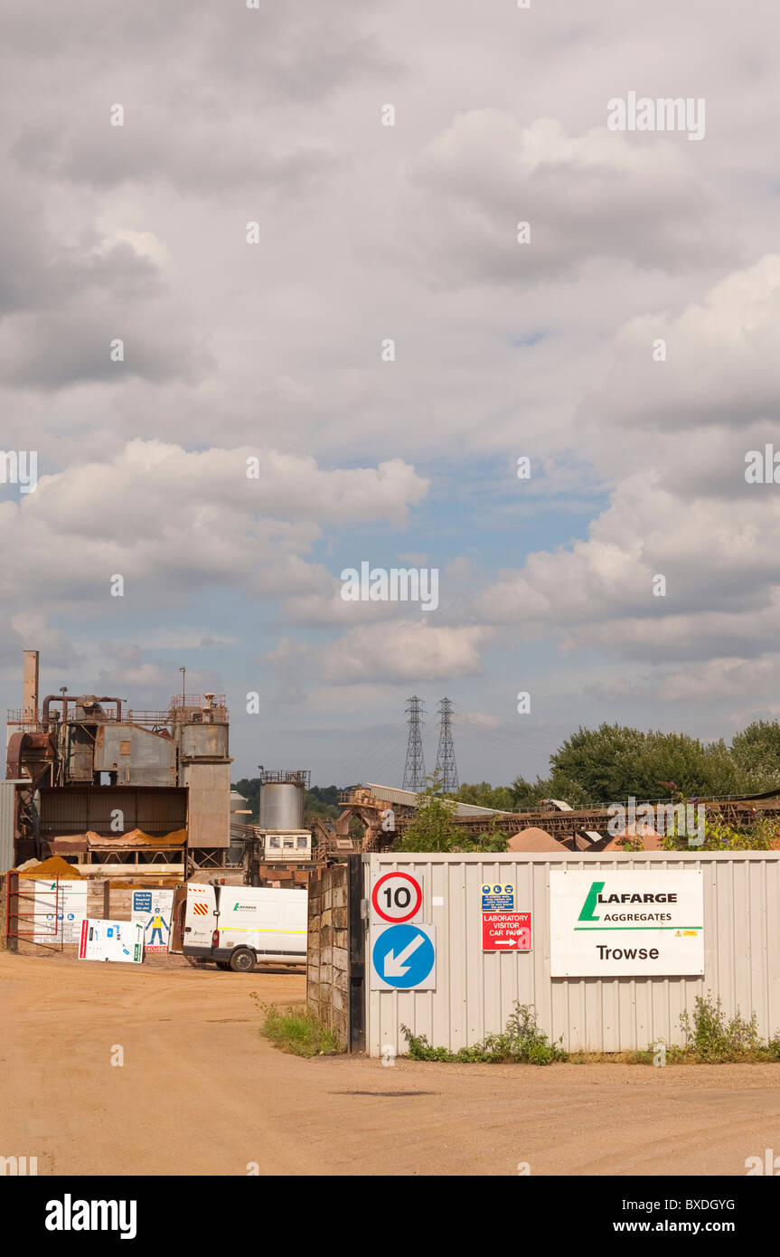 Lafarge Aggregates in Trowse , Norwich , Norfolk , England , Great britain , Uk Stock Photo