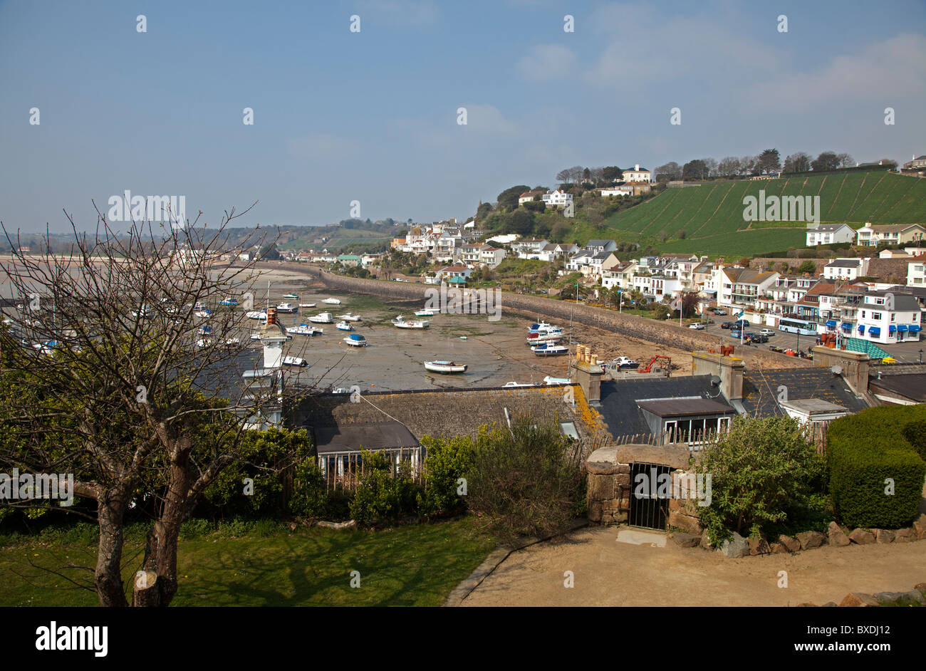 The harbour at Gorey Jersey Stock Photo Alamy