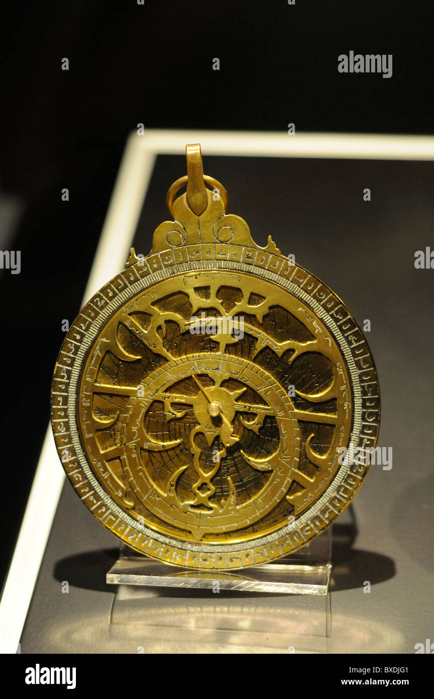 Astrolabe, Islamic Sciences & Technology History Museum, Istanbul, Turkey Stock Photo