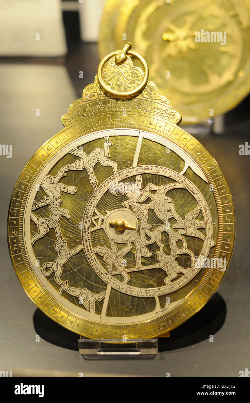 Astrolabe, Islamic Sciences & Technology History Museum, Istanbul, Turkey Stock Photo