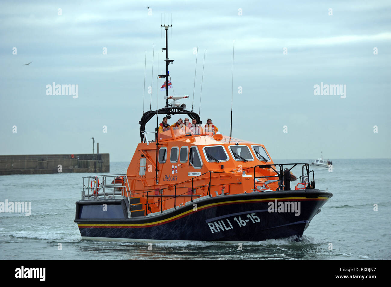 The new Shoreham Harbour Lifeboat the RNLI Enid Collett arrives for the ...