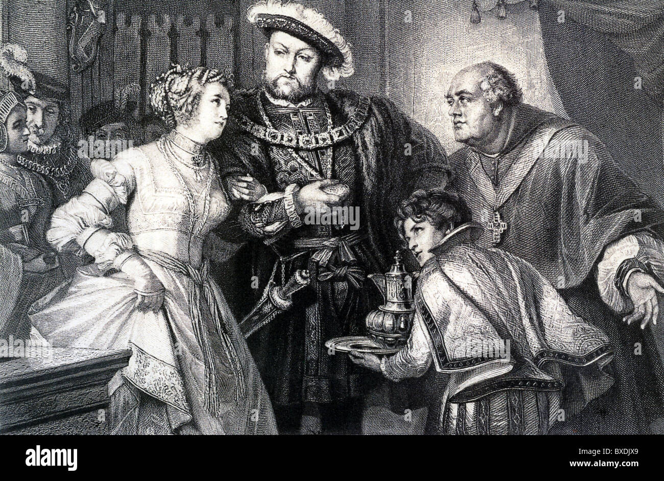 Henry viii and anne boleyn painting hi res stock photography and images Alamy