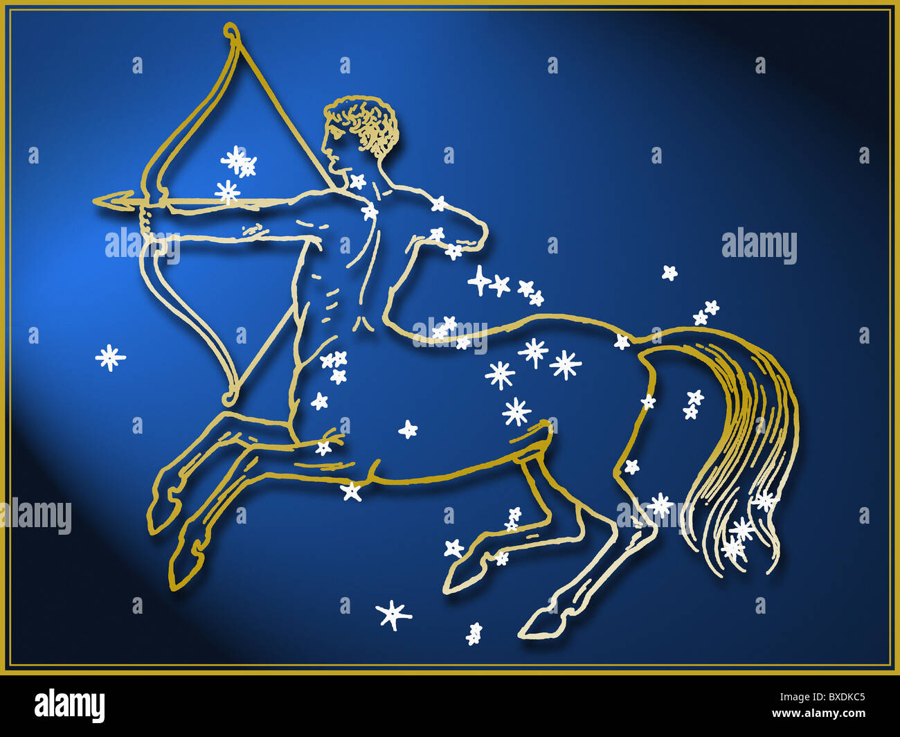 Sagittarius astrological sign Stock Photo