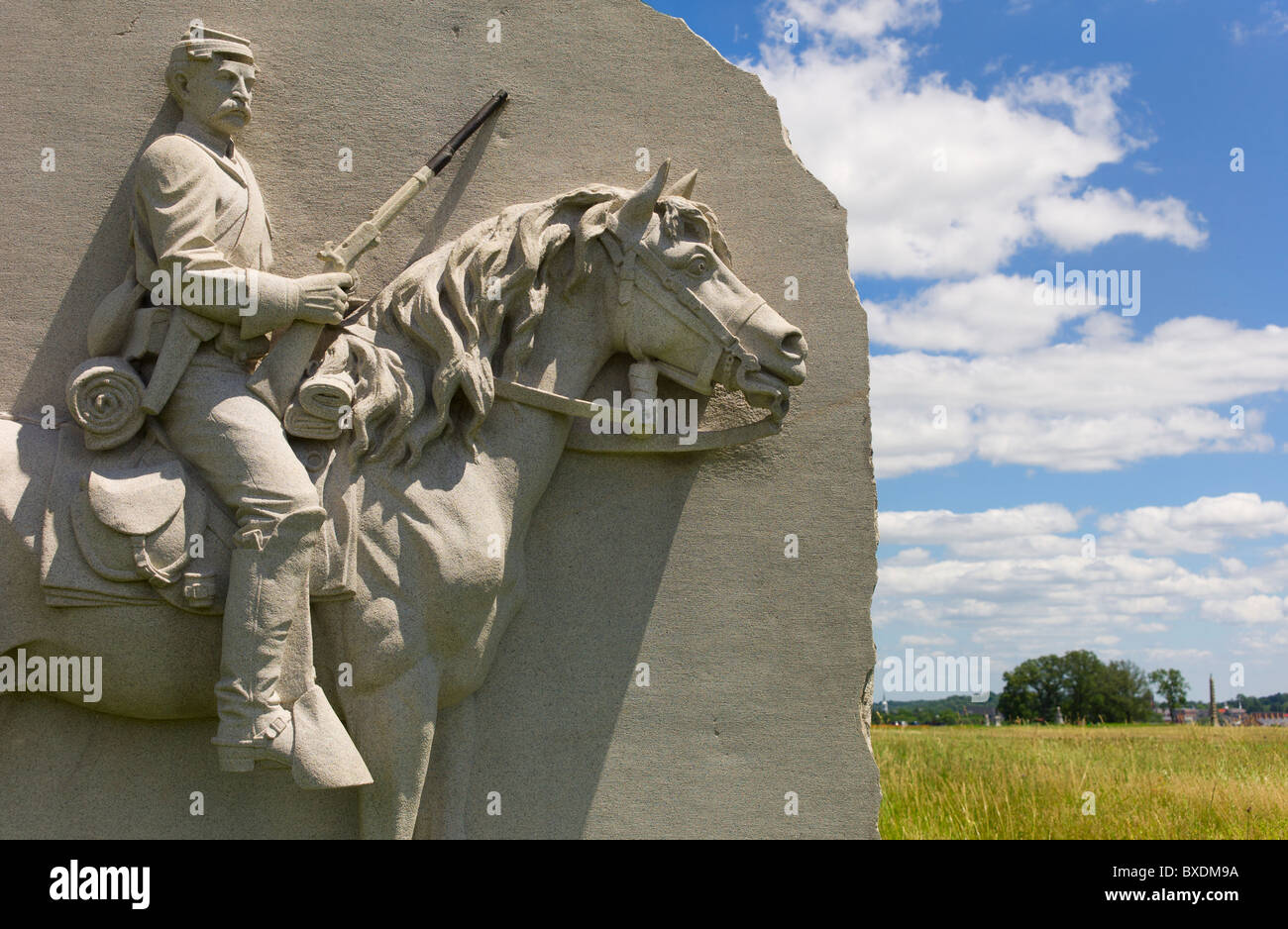 17th Pennsylvania cavalry monument Stock Photo