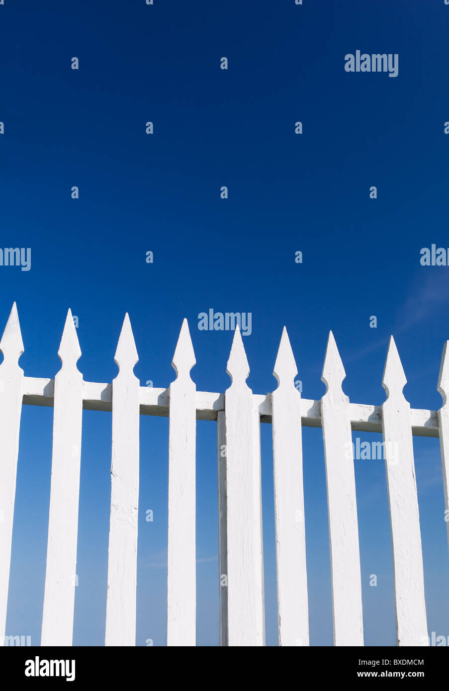 White picket fence Stock Photo
