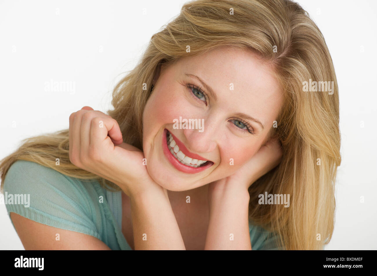 Blond woman hi-res stock photography and images - Alamy