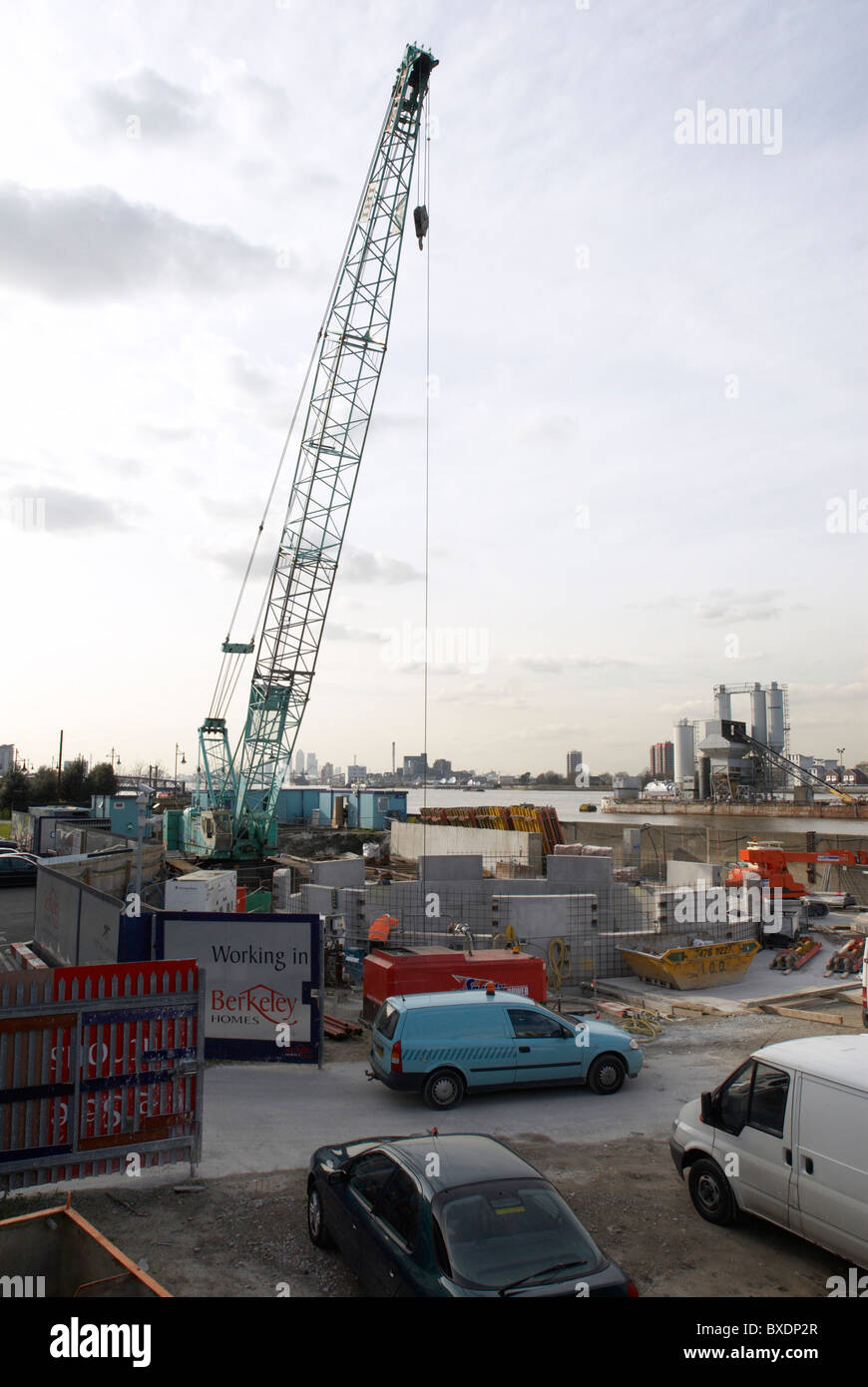 Construction of the Woolwich Arsenal DLR station South East London United Kingdom Stock Photo