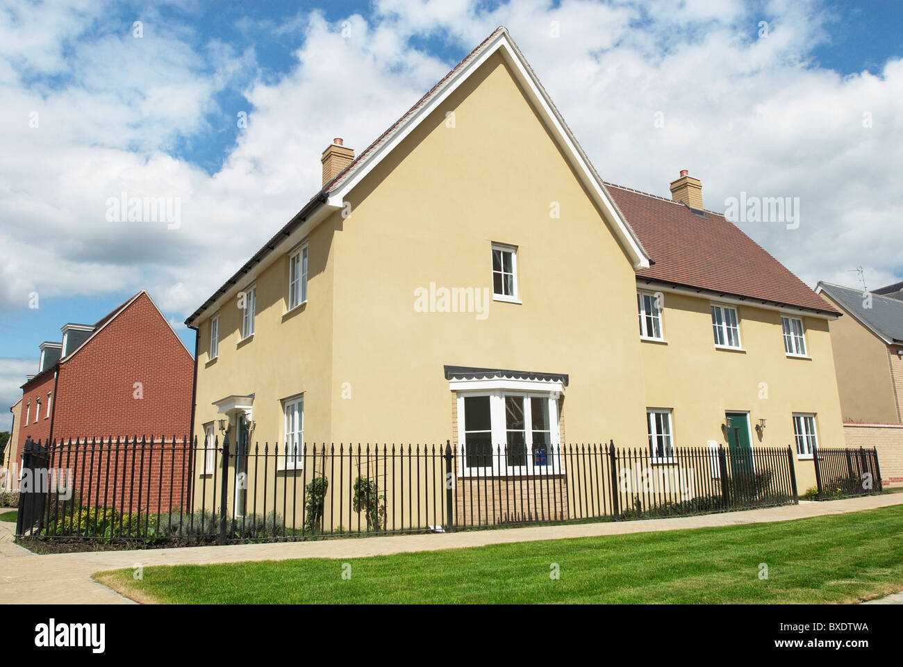 Housing development Stowmarket Suffolk UK Stock Photo Alamy