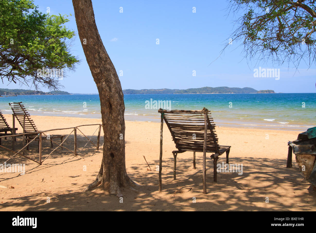 Marble Beach - a rustic beach near Trincomalee on Sri Lanka's East Coast. Stock Photo