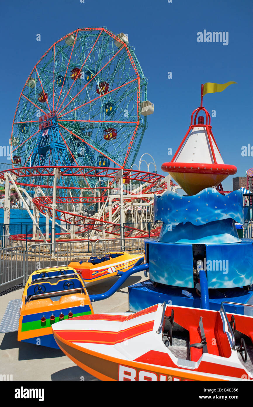 Amusement park rides Stock Photo
