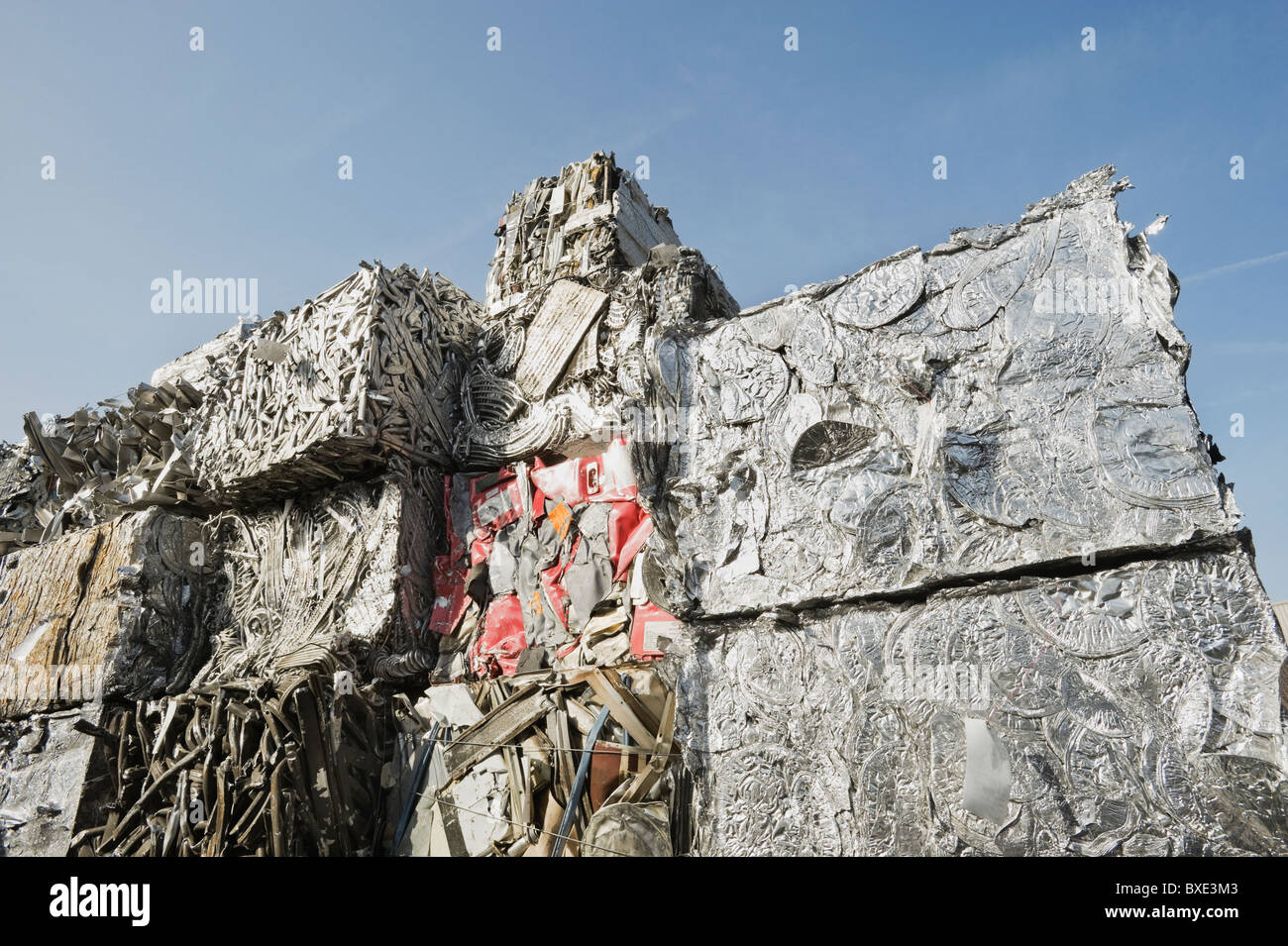 Recycle Metal Frame Stack Stacks of recycled metal Stock Photo - Alamy