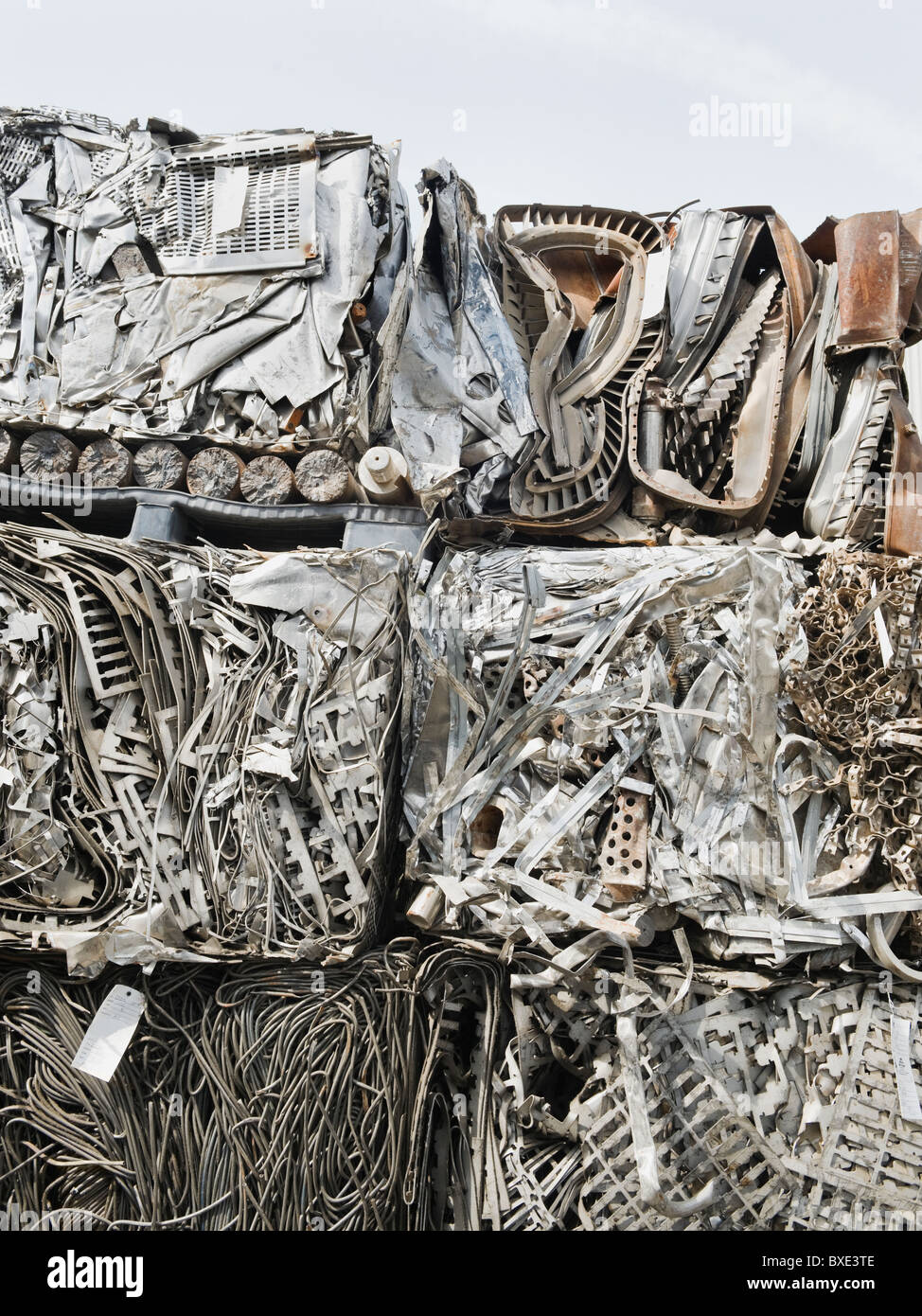 Stacks of recycled metal Stock Photo - Alamy