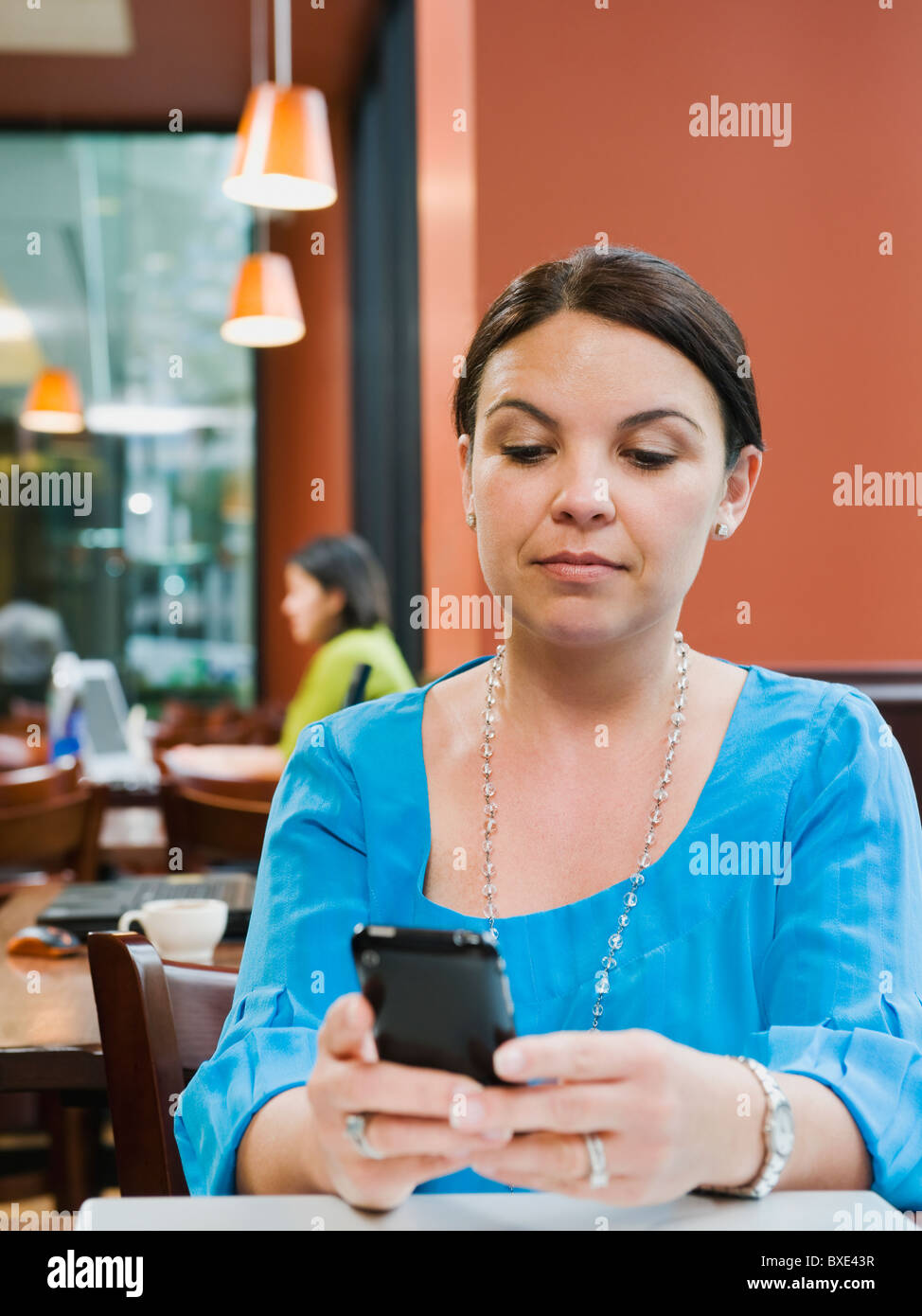 Woman texting Stock Photo