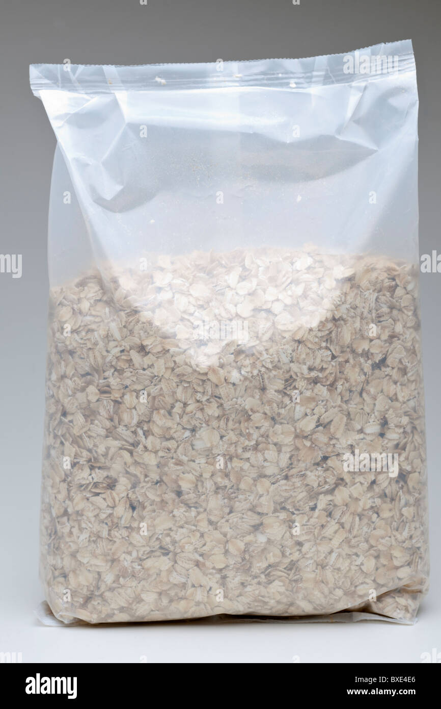 Sealed cellophane bag of jumbo porridge oats Stock Photo Alamy