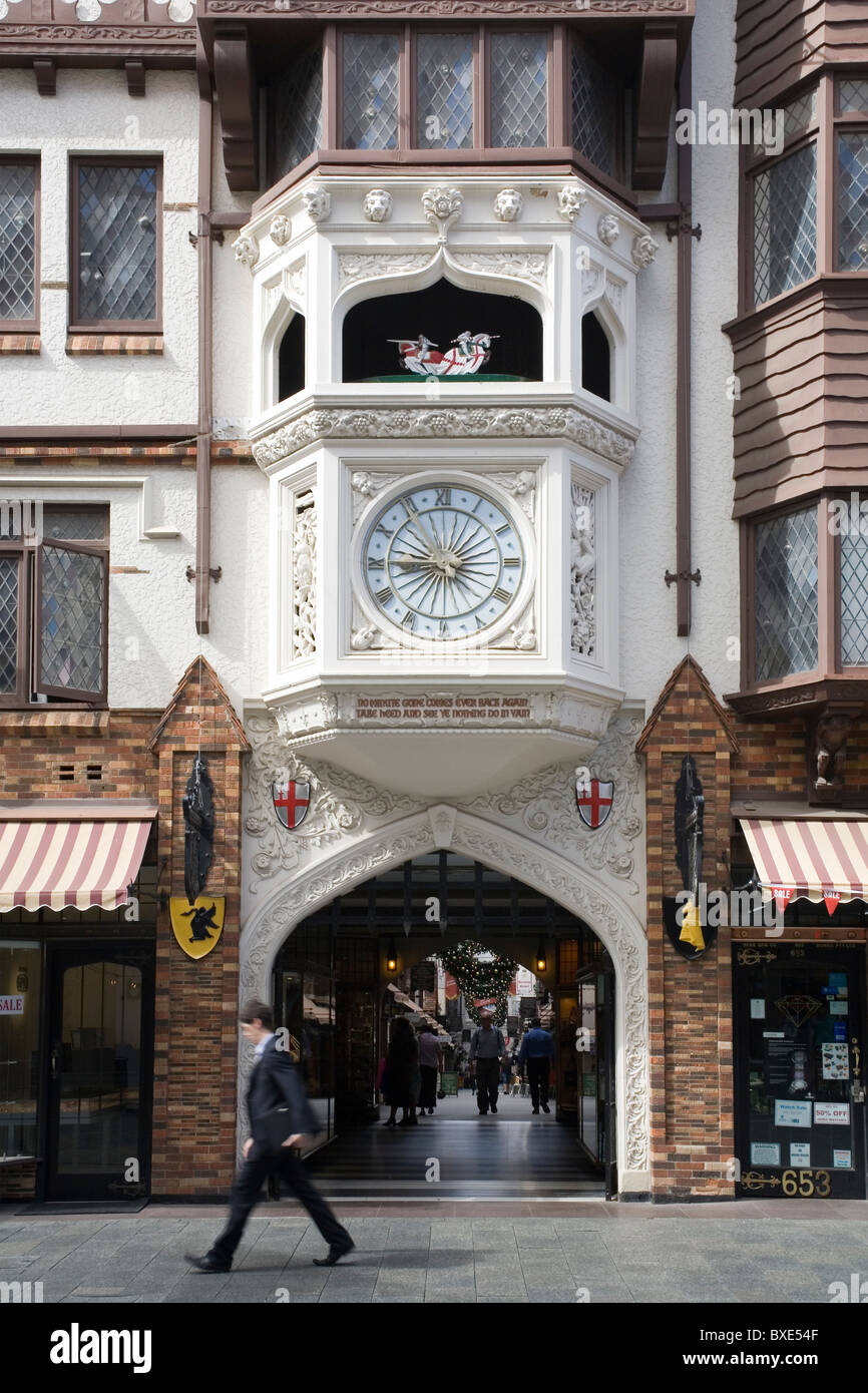 Entrance to the Old London Court on the Hay Street shopping mall, Perth. Western Australia. Stock Photo