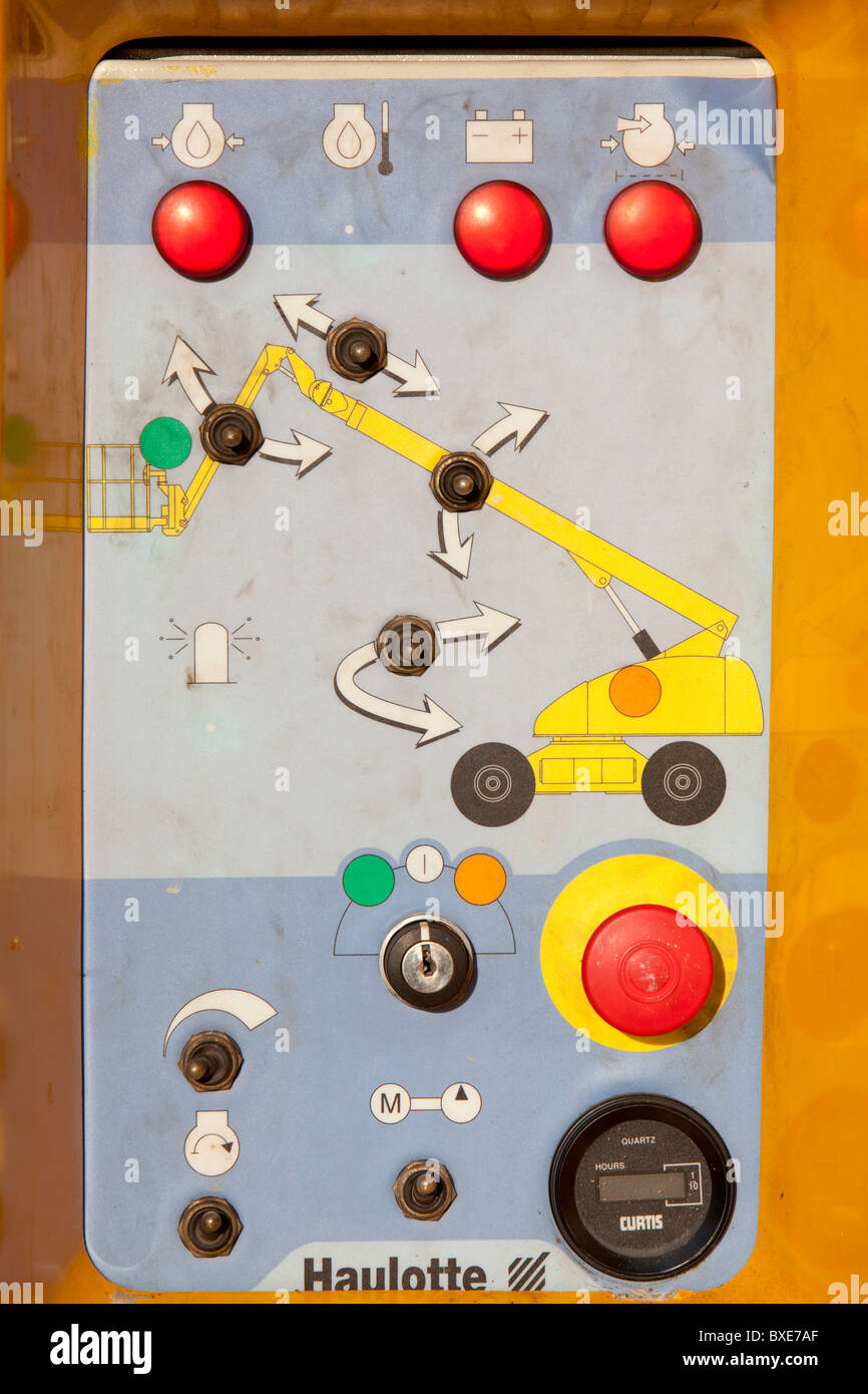 Haulotte H23TPX boom lift control panel Stock Photo Alamy