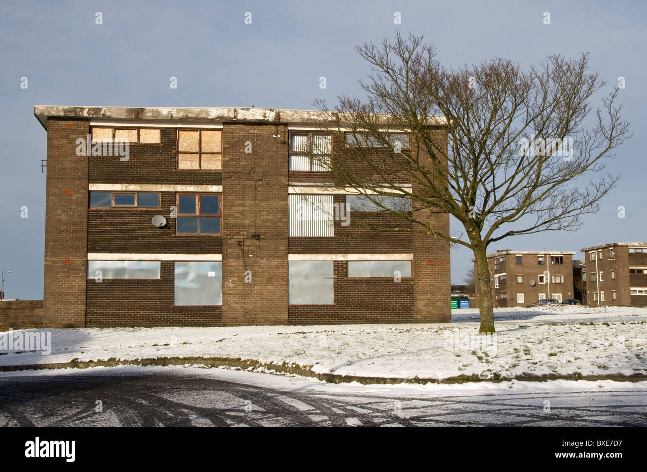 Former council flats, to be demolished, Sholver estate,Oldham, (Oldham