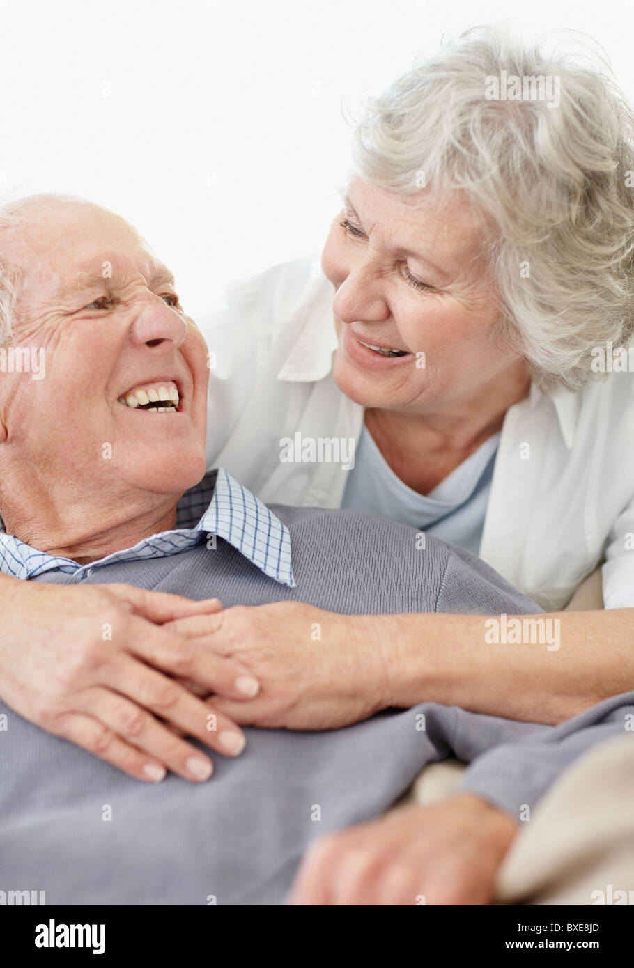 Middle shot old caucasian couple hi-res stock photography and images ...