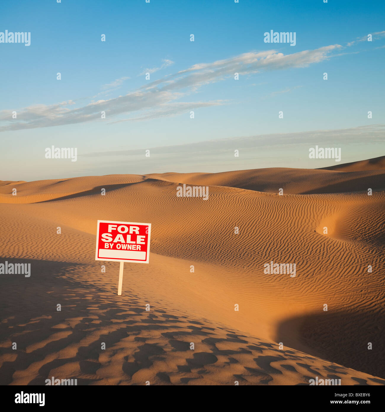 For sale sign in desert Stock Photo Alamy